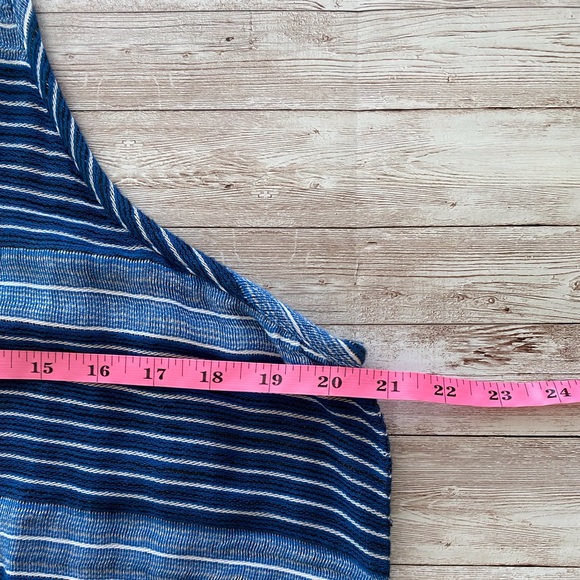 Lou & Grey Baja Romper Large blue white stripe terry lounge comfy shorts jumper - Picture 9 of 15